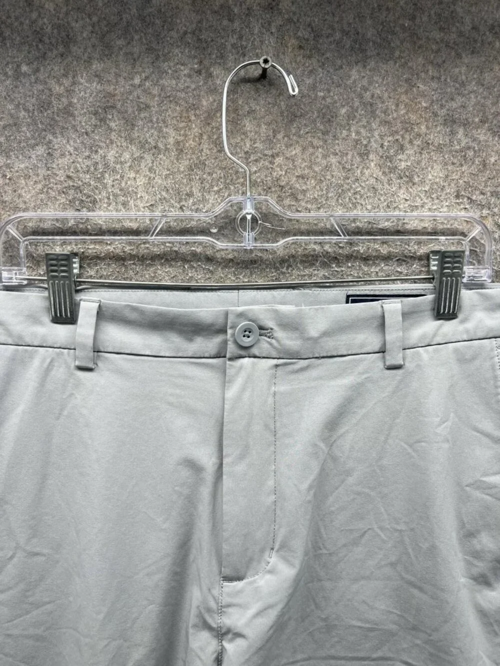Vineyard Vines Breaker Shorts Men 36 Gray Chino Flat Front Golf Performance